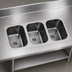 Thumbnail image #3 for Eagle Group Three-Compartment Weld-In Sink with 24 x 24 x 13.5-Inch Deep Bowls, 304 Stainless Steel