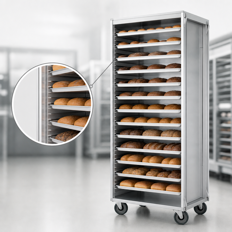 Product image #3 for Dinex Closed-Side Roll-In Rack for 36 Full-Size 18 x 26 Trays