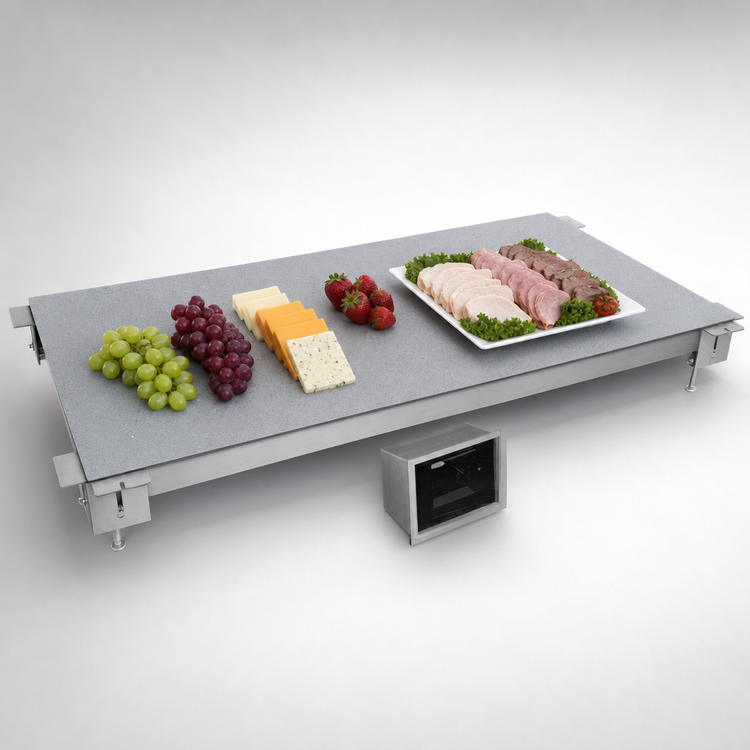 Product image #3 for Hatco 24-Inch Built-In Flush-Top Simulated Stone Cold Shelf for Remote Refrigeration