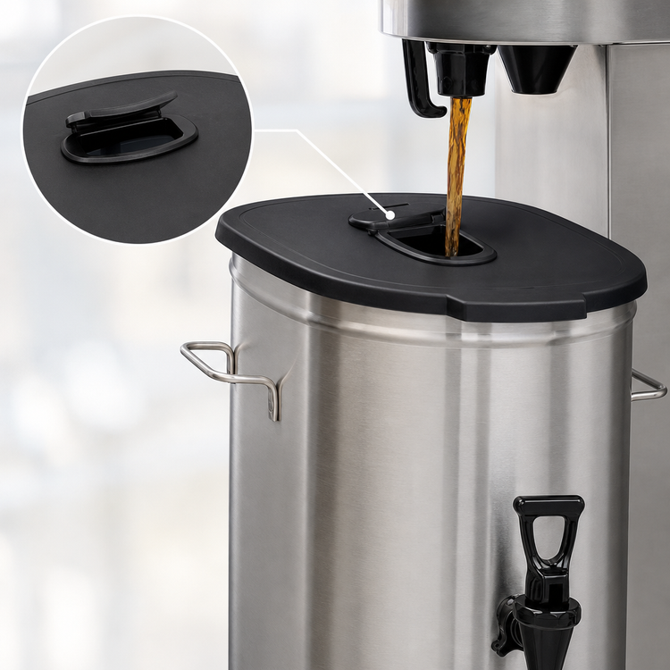 Product image #3 for BUNN 34100.0002 TDO-4 4-Gallon Cylinder Iced Tea/Coffee Dispenser with Brew-Thru Lid