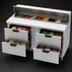 Thumbnail image #4 for Beverage-Air SPED60HC-16-4 Two-Section Sandwich Prep Table with 4 Drawers and 16-Pan Standard Top