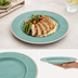 Thumbnail image #4 for Grove 11-Inch Aqua Round Wide Rim Melamine Dinner Plate