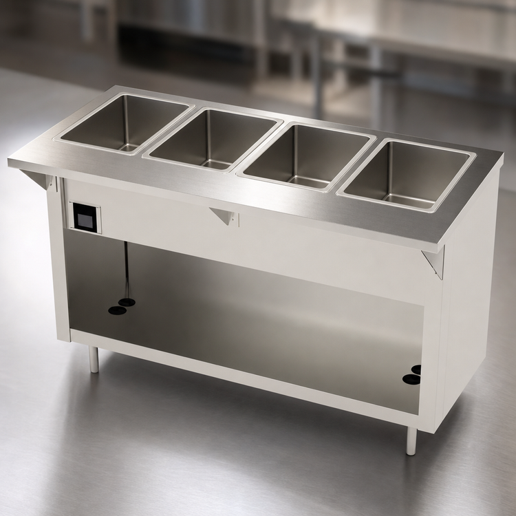 Product image #3 for Thurmaduke EW-4-CBPG 4-Well Electric Ganged Waterless Hot Food Unit, 60"W