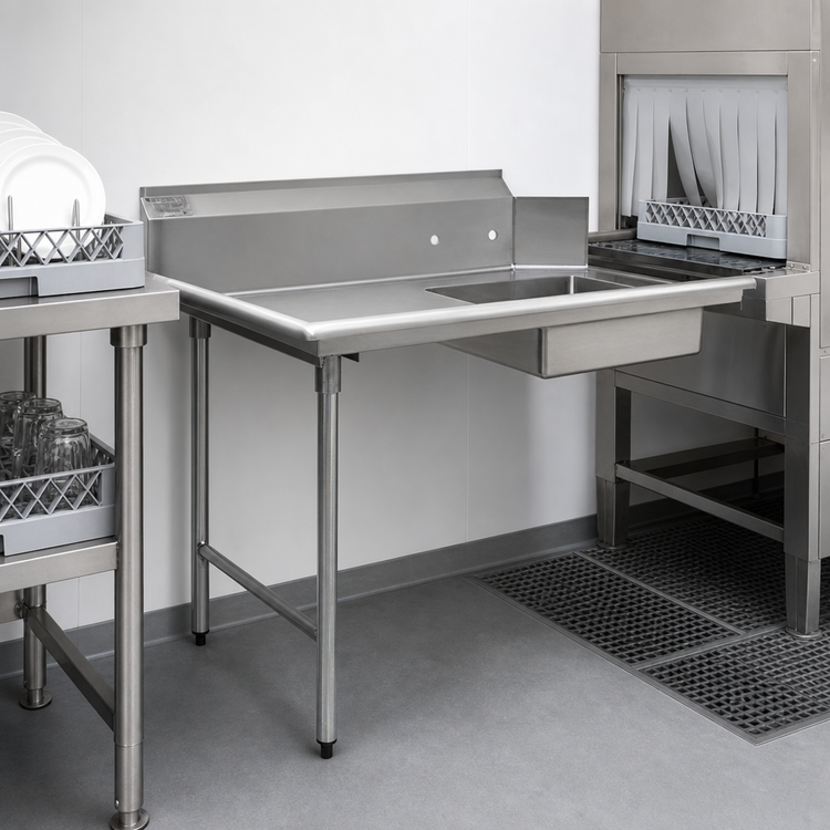 Product image #3 for BlendPort® 72-Inch Straight Soiled Dishtable with Left-to-Right Operation, 16/300 Stainless Steel Top and Sink