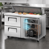 Thumbnail image #3 for True 48-Inch Stainless Steel Sandwich/Salad Prep Table Refrigerator with 1 Door, 2 Drawers, and 12 Sixth-Size Pan Top