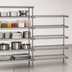 Thumbnail image #3 for Eagle Valu-Master 5-Tier Add-On Wire Shelving Unit, 36 x 21 x 86 Inches, Pewter Gray Epoxy Finish