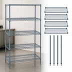 Thumbnail image #3 for Quantum WR74-3048GY-5 Stationary Wire Shelving Starter Kit, Gray Epoxy Finish, 48"W x 30"D x 74"H, 5 Shelves