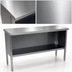 Thumbnail image #3 for Open Front Enclosed Base Stainless Steel Work Table with Undershelf, 108 x 24 Inches