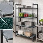 Thumbnail image #3 for Cambro Camshelving® Basics Plus CBU213684S4580 4-Tier Solid Polymer Shelving Starter Unit, 21 x 36 x 84 Inches, Brushed Graphite
