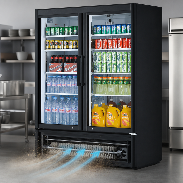 Product image #4 for Turbo Air Super Deluxe 2-Section Glass Door Merchandiser Refrigerator, 41.71 Cu. Ft., Self-Contained Bottom Mount, R290