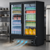 Thumbnail image #4 for Turbo Air Super Deluxe 2-Section Glass Door Merchandiser Refrigerator, 41.71 Cu. Ft., Self-Contained Bottom Mount, R290