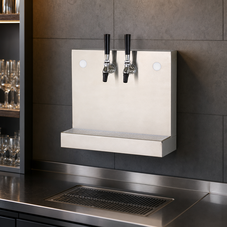 Product image #3 for Perlick Wall-Mount Air-Cooled Draft Beer Dispenser for 2 Faucets