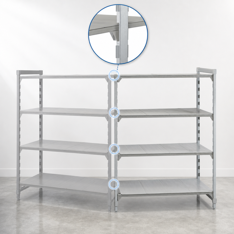 Product image #4 for Cambro Camshelving Premium Stationary 4-Shelf Solid Add-On Shelving Unit, 24 x 48 x 64 Inches