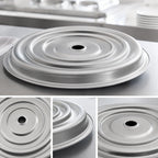 Thumbnail image #3 for American Metalcraft PC1112R Round Stainless Steel Satin Plate Cover with Narrow Foot, Fits 11"-11-1/8" Plates Case of 24