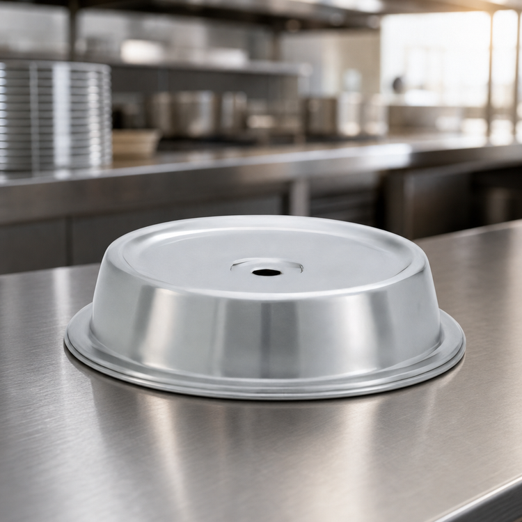Product image #3 for Round Stainless Steel Satin Finish Plate Cover for 10-5/16 to 10-3/8 Inch Plates