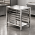 Thumbnail image #2 for Alto-Shaam Stainless Steel Equipment Stand with Seismic Feet, Lower Shelf and Side Racks for Vector H/W