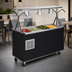 Thumbnail image #3 for Vollrath 2-Series Affordable Portable Refrigerated Cafeteria Serving Station with Granite Wrapper and Breath Guard, 4-Pan, 60 Inch