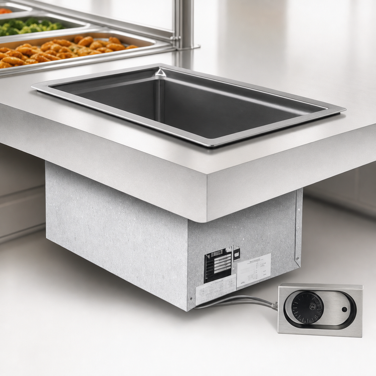 Product image #3 for Eagle Group Drop-In Electric Hot Food Well, 12 x 20 Inch Pan Opening, Wet or Dry, Thermostatic Controls