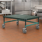 Thumbnail image #3 for Eagle Group QuadPlus QP-MDR1830VG-GL Mobile Dunnage Rack with Louvered Polypropylene Mat, 30 x 18 x 14 in, 800 lb Capacity