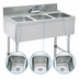 Thumbnail image #3 for Advance Tabco Special Value Series CRB-33C-X 3-Compartment Stainless Steel Bar Sink with 12-Inch Deck-Mount Faucet