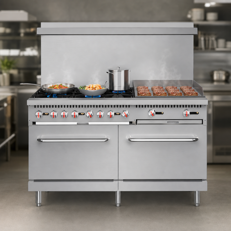 Six Open Burners