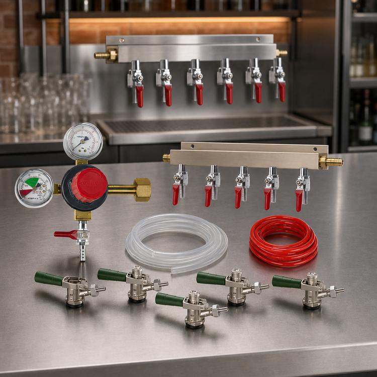 Product image #3 for Krowne Draft Beer Kit for 5-Faucet Commercial Beer Dispensers