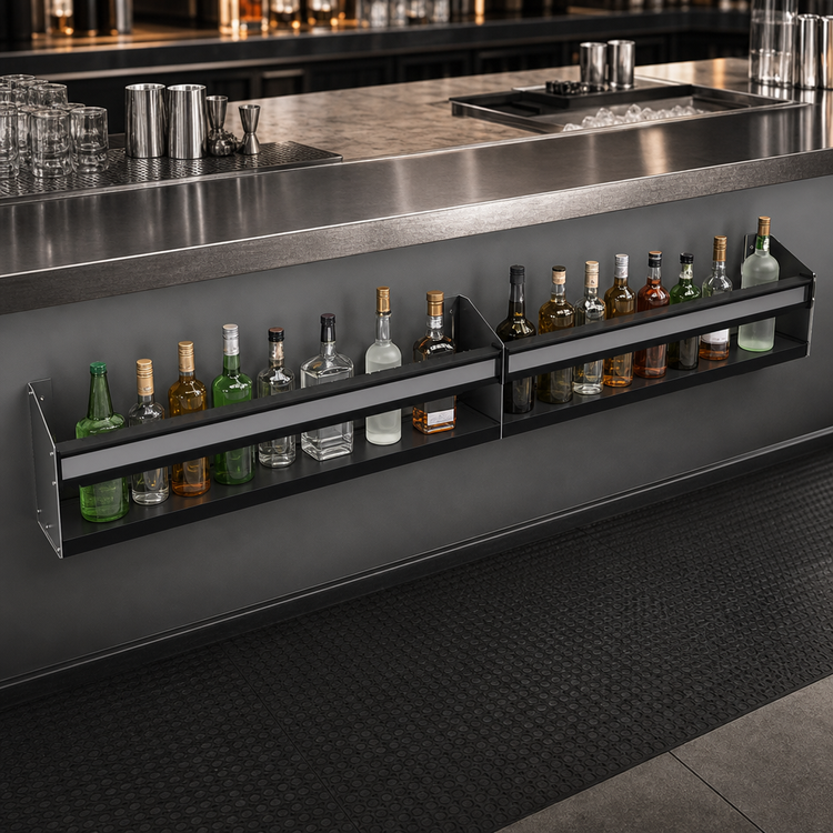 Product image #3 for Glastender 57-Inch Single Underbar Speed Rail, Stainless Steel