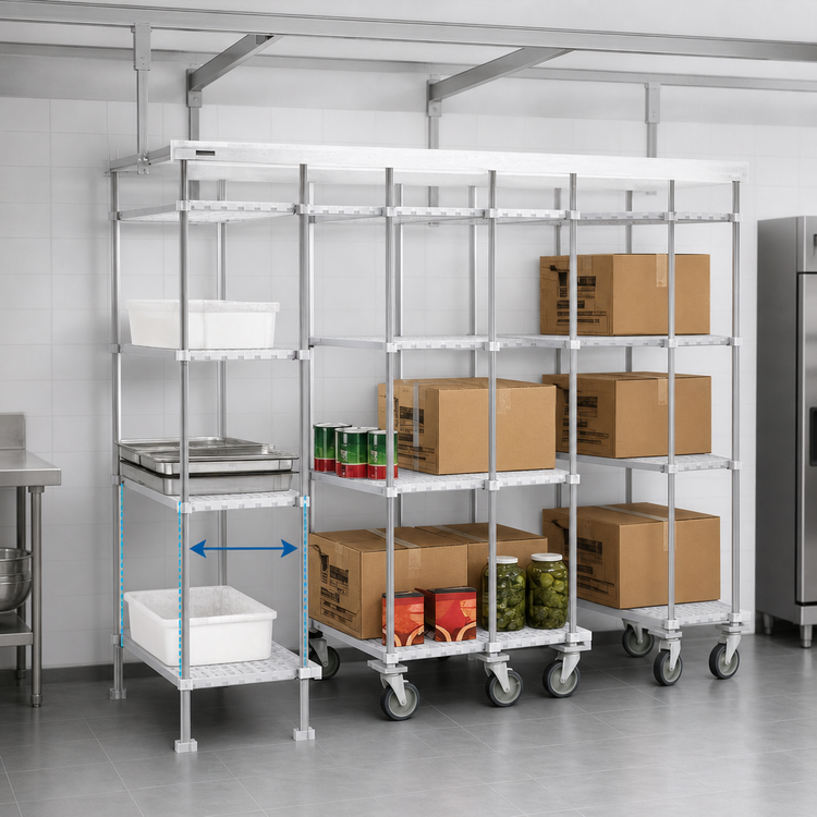 Product image #3 for Master Trak Overhead Track Mobile Unit Kit for 24-Inch Shelves