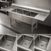 Thumbnail image #3 for Advance Tabco 3-Compartment Fabricated Sink with Left and Right Drainboards, 15