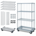 Thumbnail image #3 for Quantum Mobile Enclosure Cart with 4 Wire Shelves, 48 x 24 x 81 Inches, Chrome Plated Finish