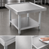 Thumbnail image #3 for John Boos Heavy-Duty Stainless Steel Machine Stand with Adjustable Shelf, 24 x 24 x 20-1/4 Inches
