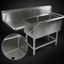 Thumbnail image #3 for John Boos Pro-Bowl 2-Compartment Sink with Left Drainboard, 58-3/16