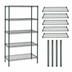 Thumbnail image #3 for Quantum Wire Shelving Starter Kit, 42 x 18 x 86 Inches, 5 Shelves, Green Epoxy Antimicrobial Finish
