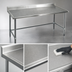 Thumbnail image #3 for Spec-Master Marine Series Stainless Steel Work Table with 4-1/2-Inch Backsplash, 48 x 30 Inches