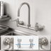 Thumbnail image #3 for T&S Brass equip 8-Inch Wall Mount Mixing Faucet with 5-1/2-Inch Swivel Gooseneck and Wrist Handles