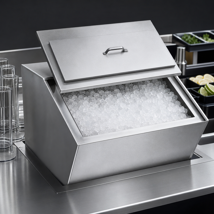 Product image #3 for Delfield 200 Series Drop-In Ice Chest with Lift-Off Cover, 75 lb Flaked Ice Capacity