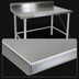 Thumbnail image #3 for John Boos Stallion 84-Inch x 30-Inch Stainless Steel Work Table with 5-Inch Backsplash and Safety Edge