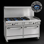 Thumbnail image #3 for Southbend (Middleby) Ultimate 4603DD-2G 60-Inch Gas Restaurant Range with 6 Open Burners, 24-Inch Griddle & 2 Standard Ovens