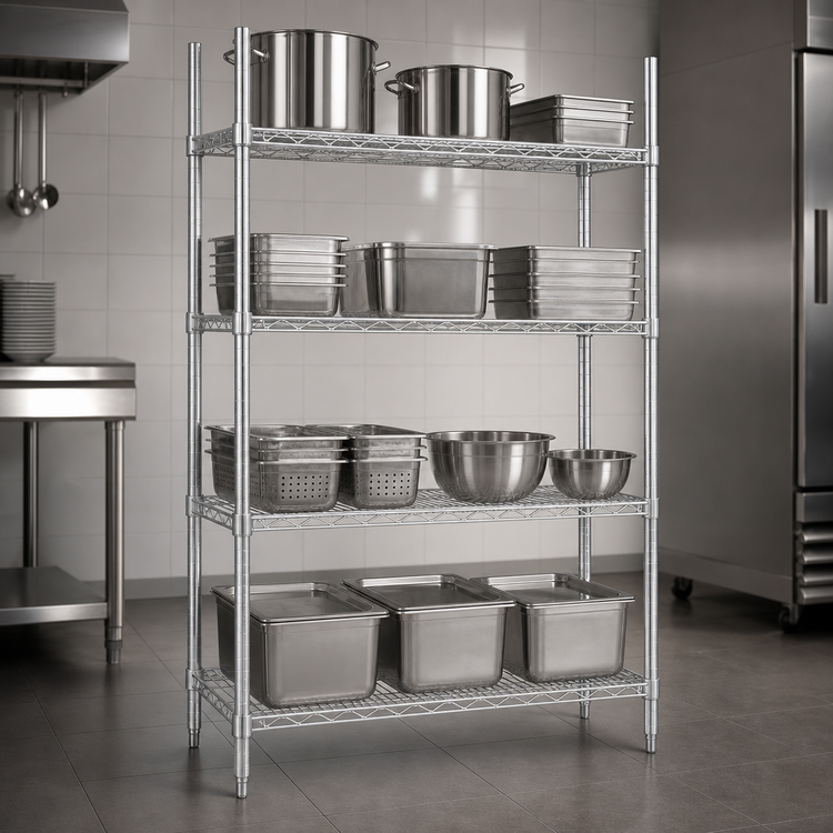 Product image #3 for Advance Tabco Special Value Series Heavy Duty Chrome Plated Wire Shelf, 72 x 21 Inches