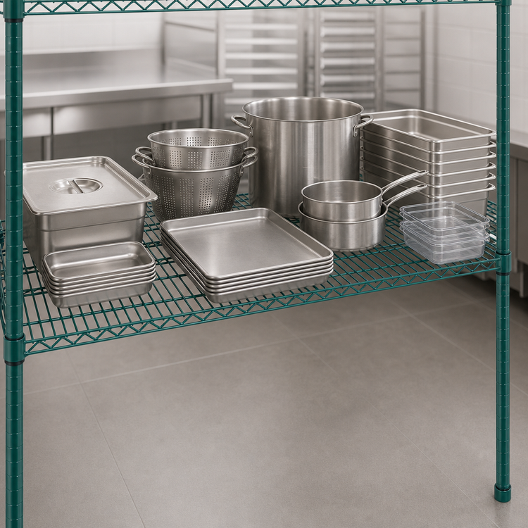 Product image #4 for Metro Super Erecta Super Wide 60"W x 30"D Wire Shelf, Metroseal Green Epoxy with Microban