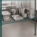 Thumbnail image #4 for Metro Super Erecta 3060NK3 Super Wide 60"W x 30"D Green Epoxy-Coated Wire Shelf with Antimicrobial Protection