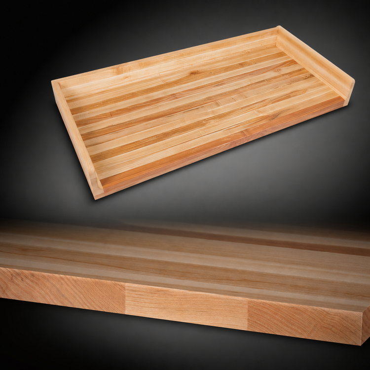 Product image #3 for John Boos 72" x 30" Northern Hard Rock Maple Bakers' Table Top with 4" Coved Backsplash
