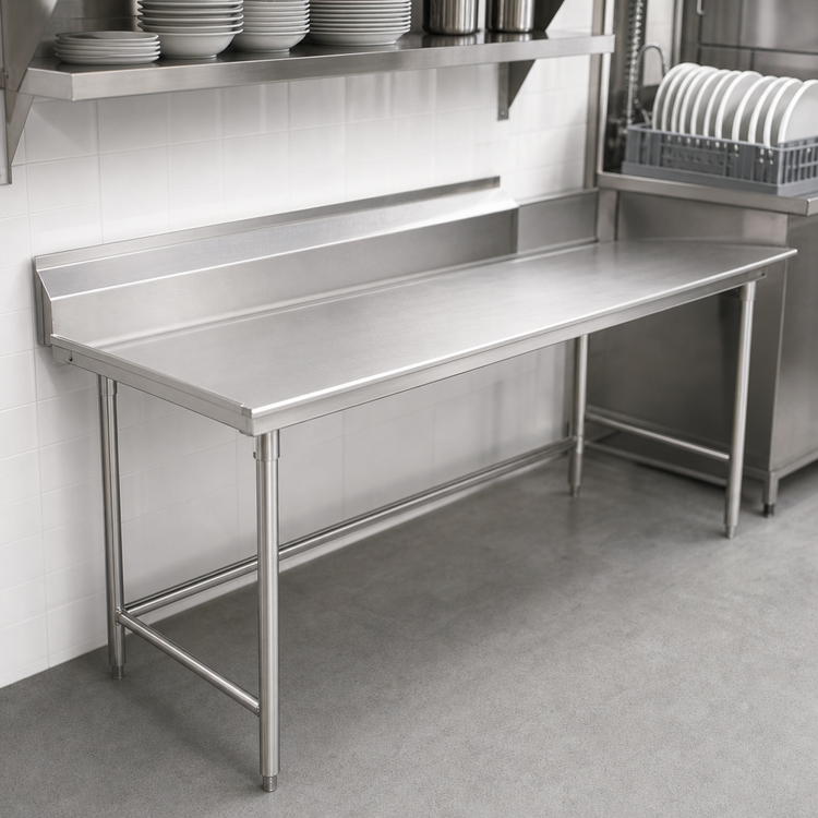 Product image #3 for Eagle Group 72-Inch Straight Clean Dishtable, Right-to-Left Operation, 16/304 Stainless Steel Top