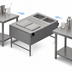 Thumbnail image #3 for BK Resources Standard Pass-Thru Underbar Ice Bin Cocktail Station with Dual Dump Sinks and 10-Circuit Cold Plate