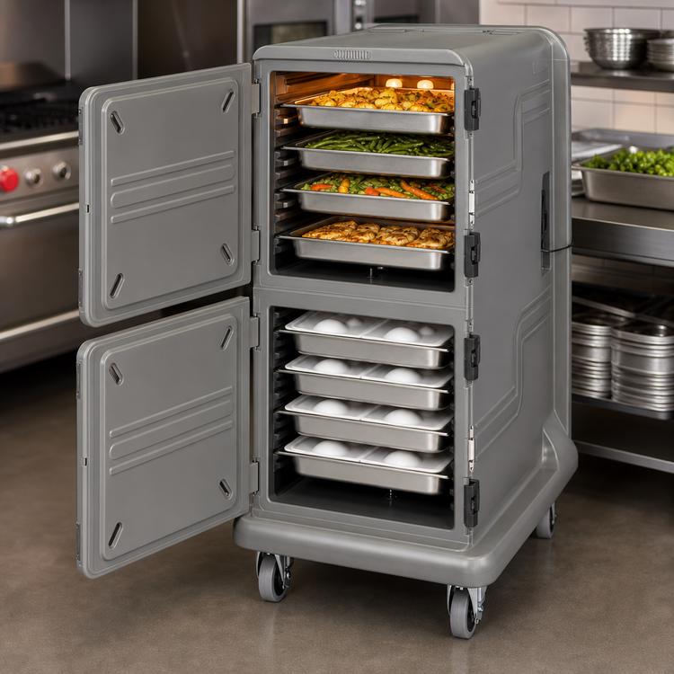 Product image #3 for Cambro Pro Cart Ultra Electric Hot/Passive Front-Loading Food Pan Carrier, 16-Pan Capacity