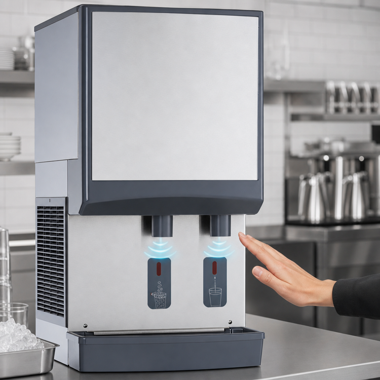 Product image #3 for Follett Symphony Plus 50CI414W-S Countertop 50 lb. Chewblet Ice and Water Dispenser