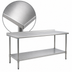 Thumbnail image #3 for BlendPort® Budget Series 60 Inch x 30 Inch 430 Stainless Steel Work Table with Rear Upturn and Adjustable Undershelf
