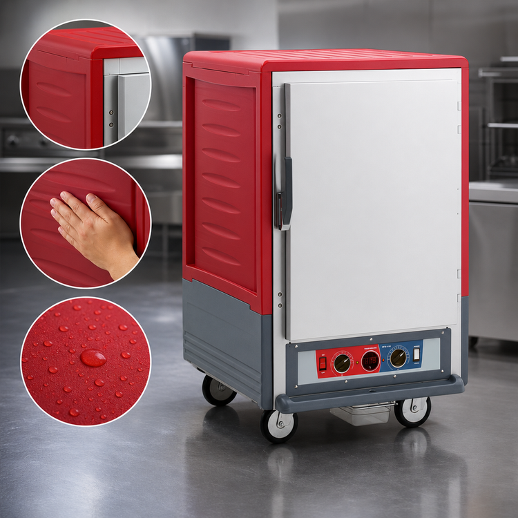 Product image #3 for Metro C5 3 Series Half-Height Combination Heated Holding and Proofing Cabinet with Fixed Wire Slides and Solid Door