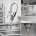Thumbnail image #4 for T&S Brass Mini Pre-Rinse Faucet, Single-Hole Deck Mount, with 8-Inch Swing Nozzle and 1.07 GPM Spray Valve