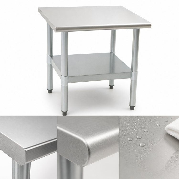 Product image #3 for Eagle Group 30 x 24 x 24 Inch Stationary Mixer Stand with Stainless Steel Top and Galvanized Undershelf